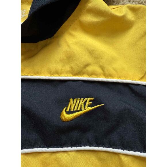 Nike Colorblock Long Sleeve Full Zip Hooded Windbreaker Jacket Yellow Boys 24Mos - Picture 6 of 8